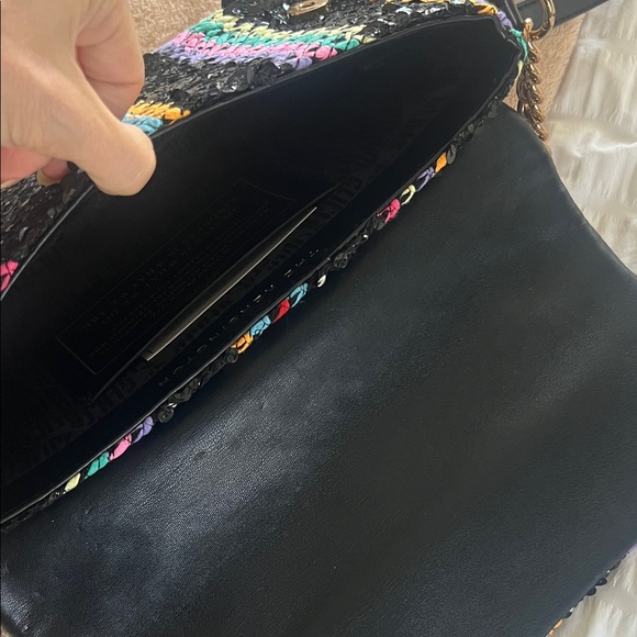 Kurt Geiger Black and Multicolor Woven Shoulder Bag - Picture 5 of 5